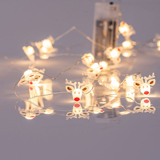 Intelligente LED-Lichterkette 2,2 m mit Batteriebetrieb in Reihe Intelligente LED-Lichterkette 2,2 m mit Batteriebetrieb in Reihe