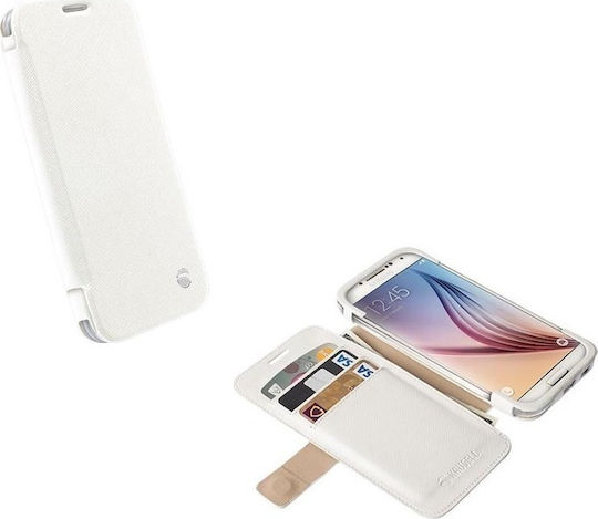 Krusell Malmo Книга Изкуствена кожа Бял (Galaxy S6)