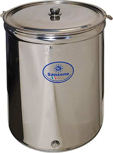 Sansone Stainless Steel Container Glossy Pressed Open Top/Flat Bottom 400lt 125.111