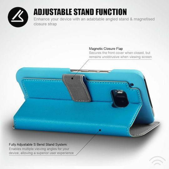Covert Brieftasche Hellblau (HTC Eins)