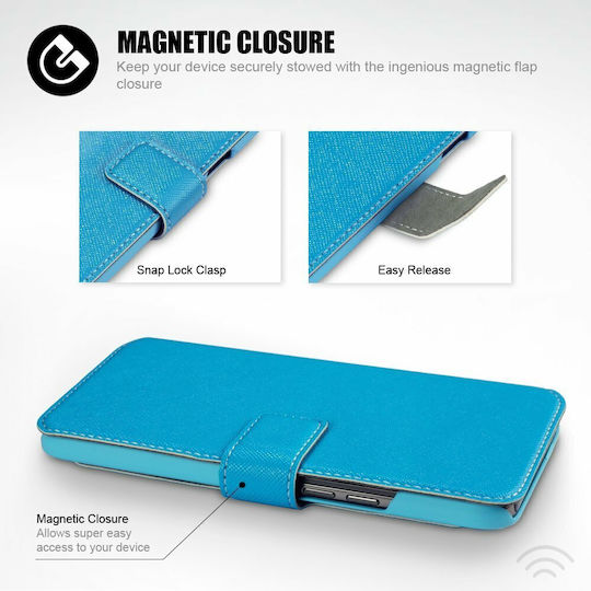 Covert Brieftasche Hellblau (HTC Eins)