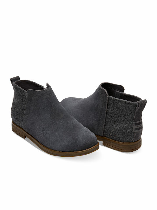 Toms Kids Suede Boots Black