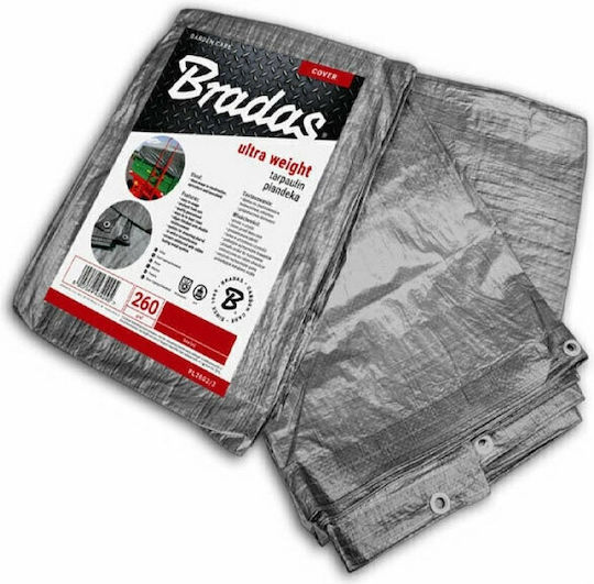 Bradas Waterproof Tarpaulin 260gr/m² 3x3m Heavy Duty Silver