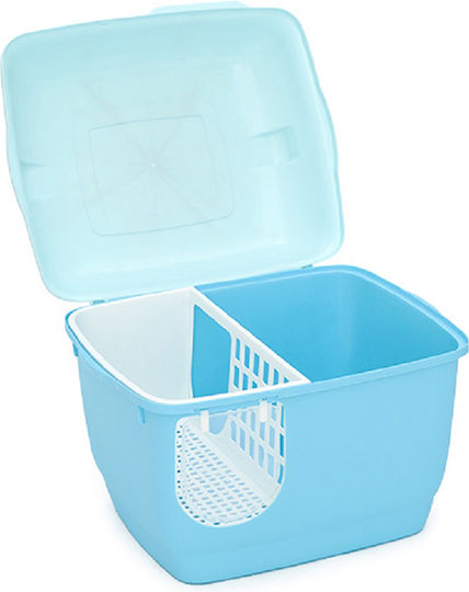 Pet Interest Cat Toilet Closed Light Blue L57.5 x W44 x H44cm