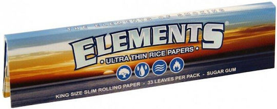 Elements King Size Листчета за свиване на цигари Slim King Size 33 листове 1бр