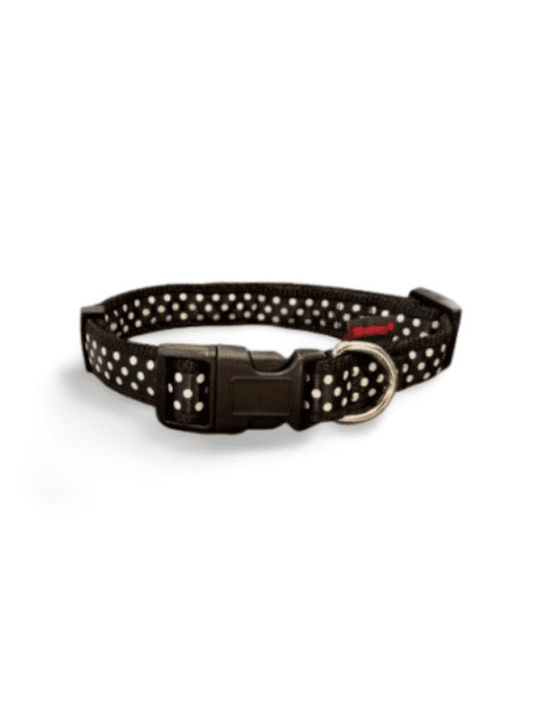 Pet Interest Dots Ошийник за куче в Черен цвят Medium 20мм x 32 - 50см