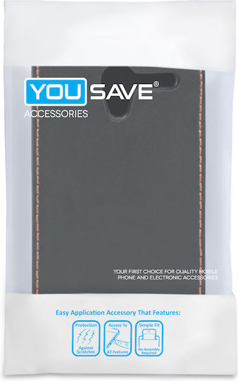 YouSave Accessories Leather-Effect Flip Vertikaler Flip Synthetisches Leder Magnetisch Schwarz