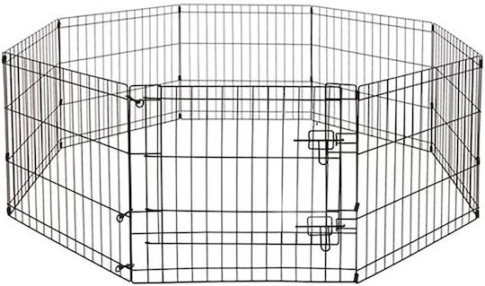 Pet Camelot Парк за Кучета от Метал в Черен Цвят 106 x 106 x 60см.