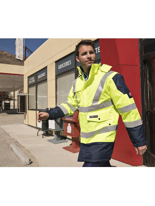 Payper Shield Work Jacket Reflective with Removable Lining and Detachable Hood Yellow