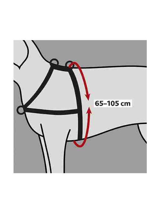 Trixie Dog Harness Training Soft Black Large / X-Large 25mm x 65-105cm