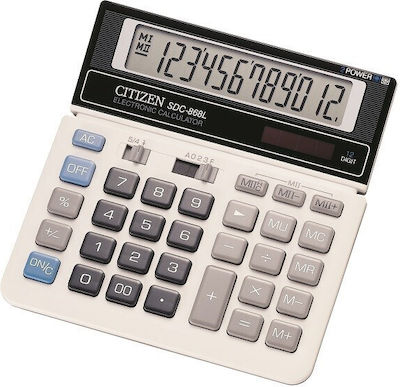 Citizen SDC-868L Calculator 12 Digits in White Color