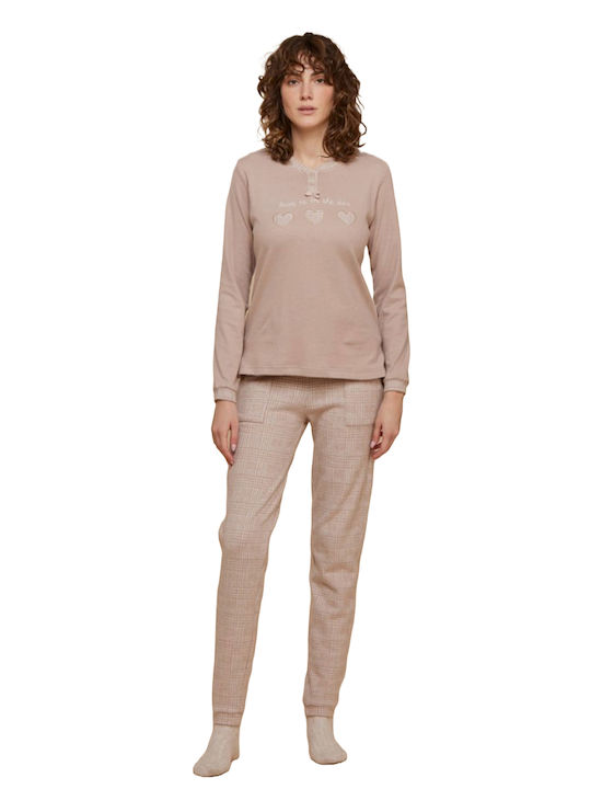 Noidinotte Winter Damen Pyjama-Set Baumwolle MORE