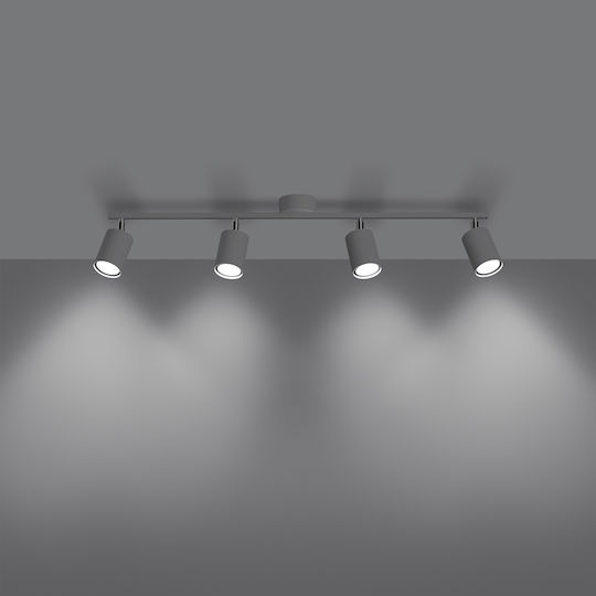 Sollux Spot with 4 Lights and with Socket GU10 in White Color