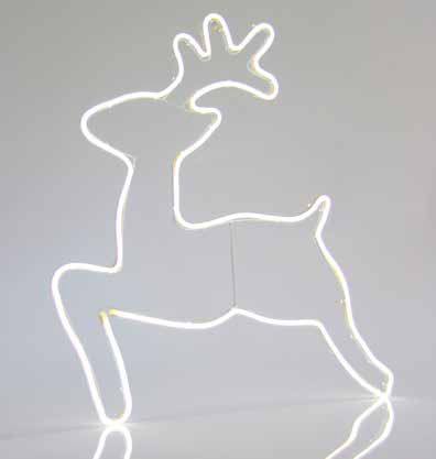 Eurolamp Weihnachtlicher Lichtschlauch in Form von Rentier Weiß 58x65cm