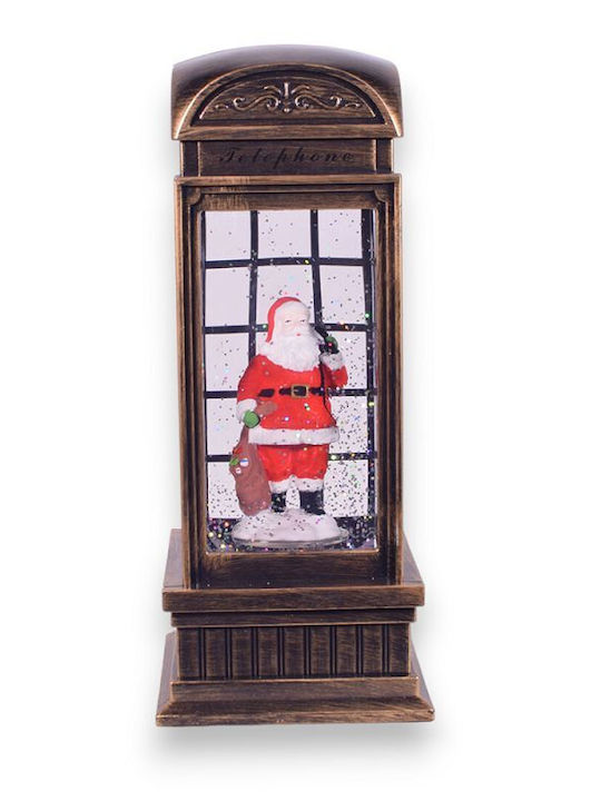 SP Souliotis Χριστουγεννιάτικη Πλαστική Φιγούρα Κουτί Μπρούτζινο Ύψους 25εκ. με Μουσική Άγιος Βασίλης