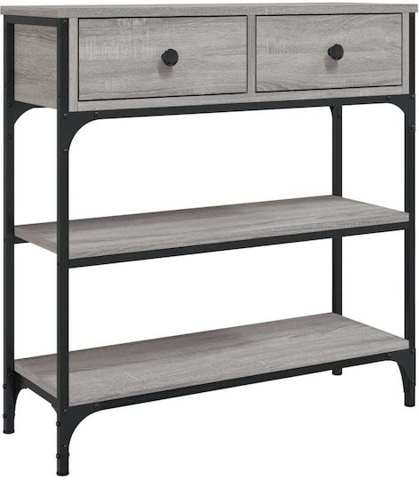 Console Table Wood & Metal Grey Sonoma L72.5xW25xH75cm