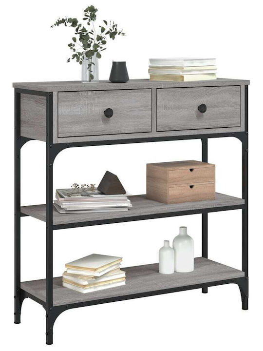 Console Table Wood & Metal Grey Sonoma L72.5xW25xH75cm