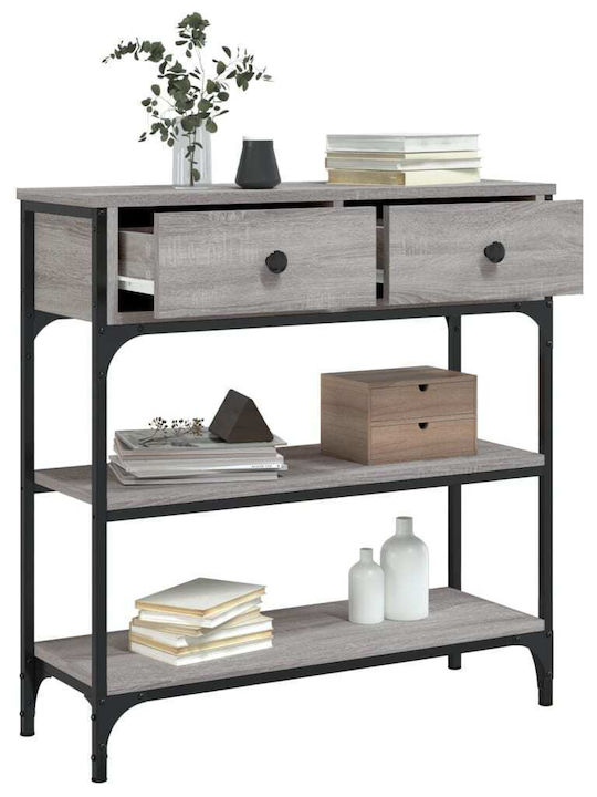 Console Table Wood & Metal Grey Sonoma L72.5xW25xH75cm