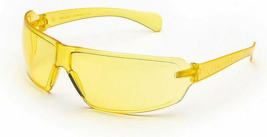 Univet Protective Glasses Safety Glasses for Protection with Yellow Lenses 1pcs