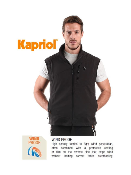 Kapriol Tech Waistcoat Waterproof Softshell Safety Vest Black