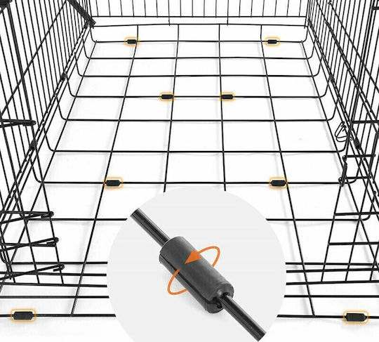 Pupcorn Dog Wire Cage XXLarge with 2 Doors Black 121x74x80.5cm