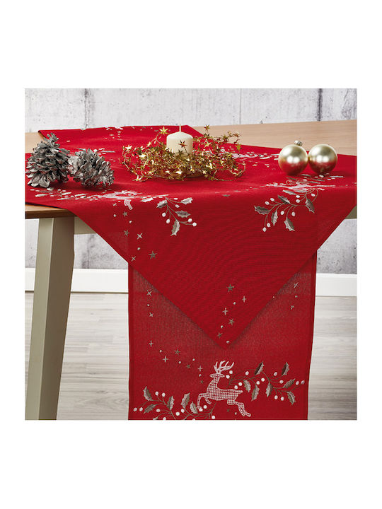 Whitegg Christmas Tablecloth Square Fabric L85xW85cm 1pcs