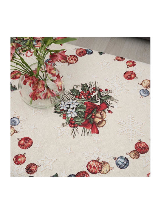 Sette Colori 8820 Christmas Tablecloth Runner Fabric Multicolour L140xW45cm.