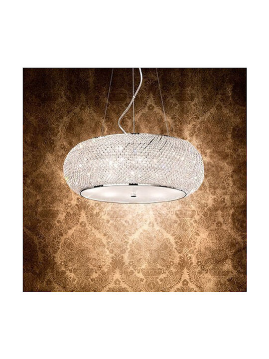 Ideal Lux Πολυέλαιος 6xE14 Ø45cm με Κρύσταλλα Χρυσός 082172