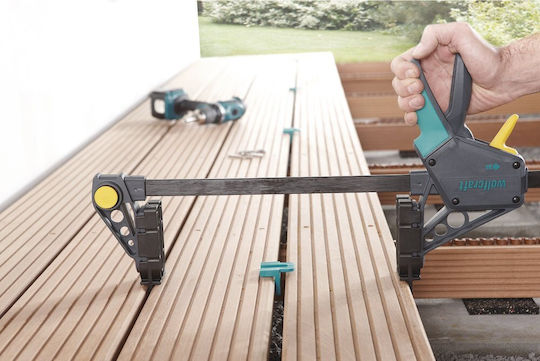 Wolfcraft Μονός Ταχυσφιγκτήρας 200mm Σετ Σφιγκτήρες Σκανδάλης με Μέγιστο Άνοιγμα 200mm