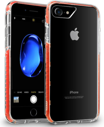 Orzly Fusion Bumper Clear Back Cover Σιλικόνης Κόκκινο (iPhone SE 2022/2020)