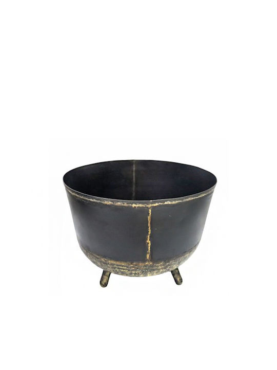 Zaros Φρουτιέρα Μεταλλική Μαύρη 31x31x25εκ.