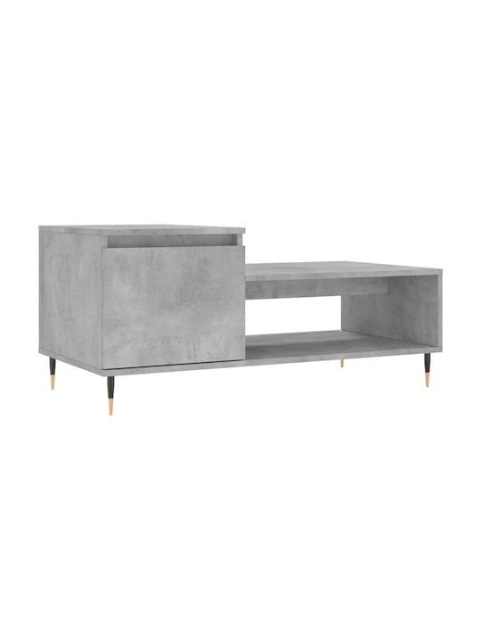 Rectangular Coffee Table Wooden Gray L100xW50xH45cm.