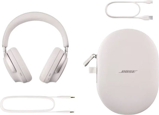 Bose Quietcomfort Ultra Wireless / Wired Over Ear Headphones with 24 Hours Playing Time and Quick Charge White Smoke