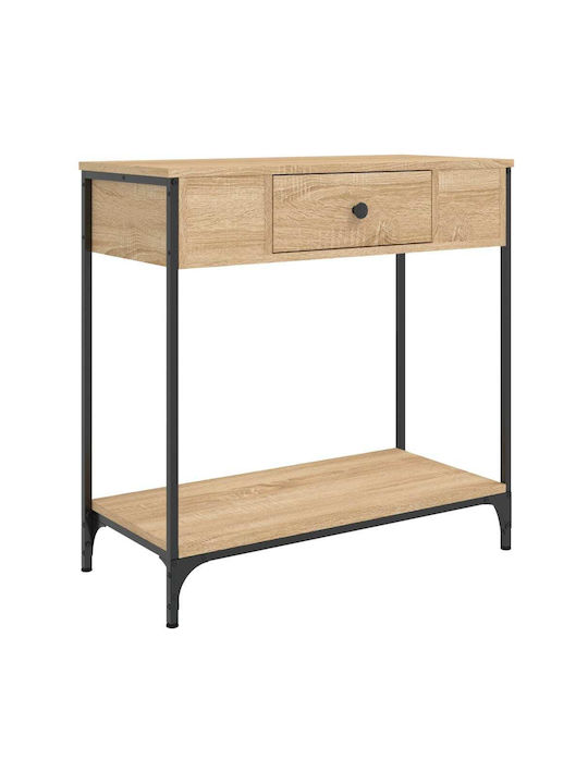 Console Table Wood & Metal Sonoma Oak L75xW34.5xH75cm