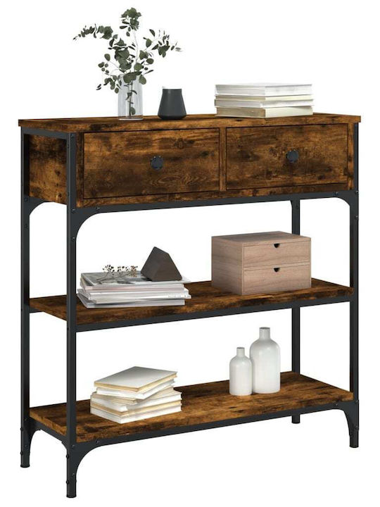 Console Table Wood & Metal Smoky Oak L72.5xW25xH75cm