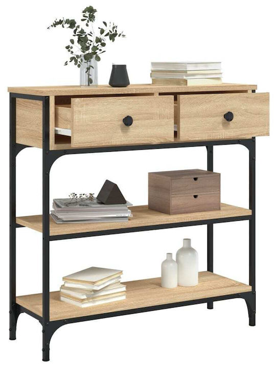 Console Table Wood & Metal Sonoma Oak L72.5xW25xH75cm