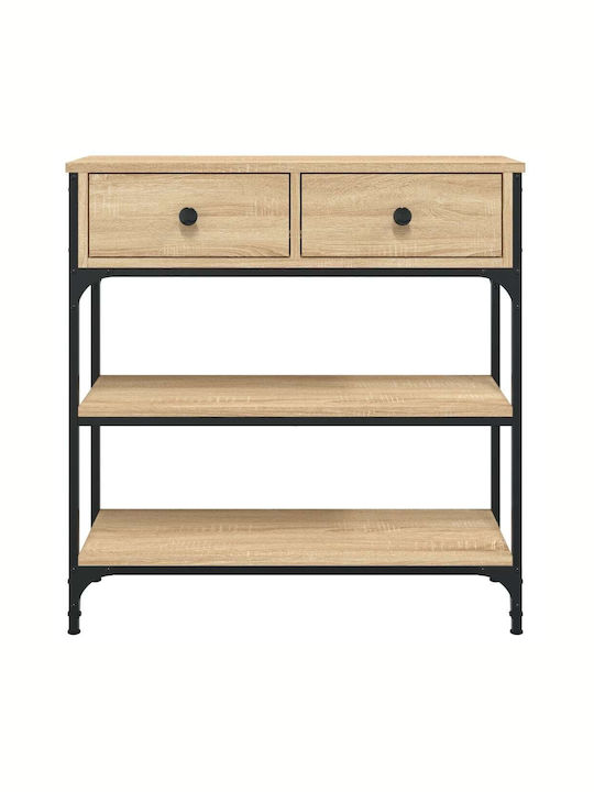 Console Table Wood & Metal Sonoma Oak L72.5xW25xH75cm