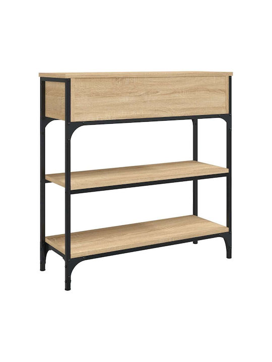 Console Table Wood & Metal Sonoma Oak L72.5xW25xH75cm