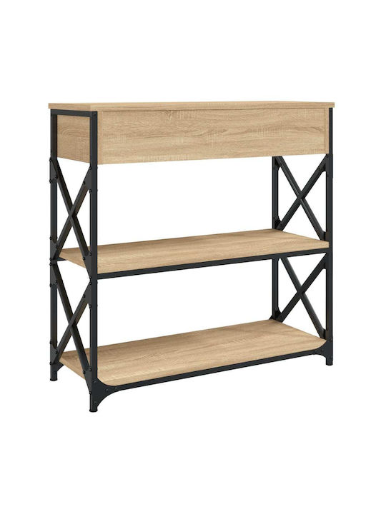 Console Table Wood & Metal Sonoma Oak L75xW28xH75cm