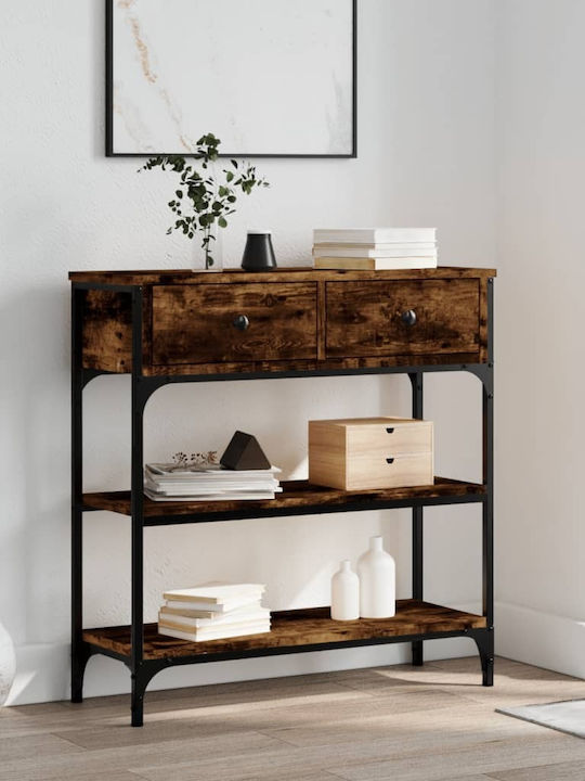 Console Table Wood & Metal Smoky Oak L72.5xW25xH75cm