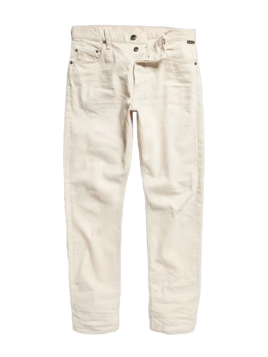 Triple A Men's Jeans Pants with Regular Straight Fit Ecru
