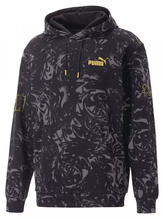 Puma Power Herren Sweatshirt Jacke mit Kapuze Schwarz