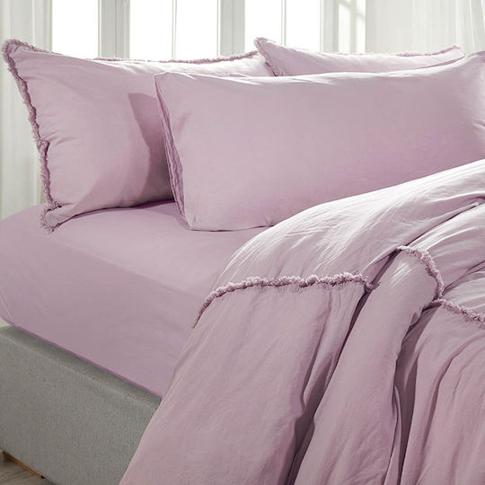 Charisma Set Bettbezüge 230x250cm Übergröße mit 2 Kissenbezügen Rosa