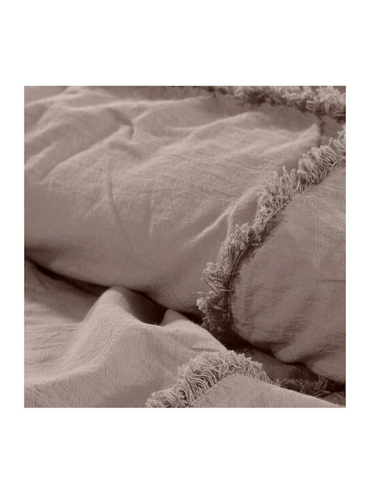 Charisma Duvet Cover Set Queen with 2 Pillowcases 230x250 Linen Beige