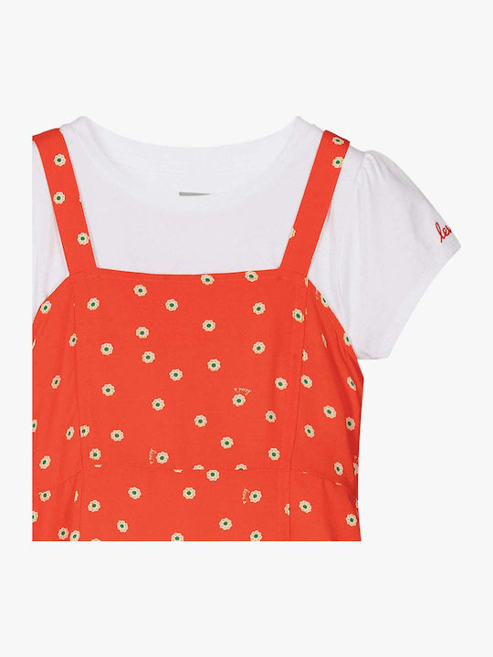 Mädchenkleider Set aus 2 mit Orange Mädchenkleider