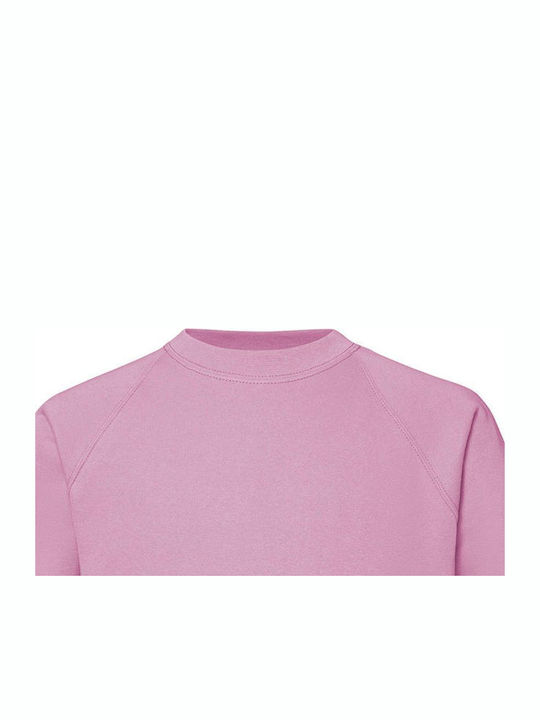 Fruit of the Loom Raglan Men's Long Sleeve Promotional Sweatshirt Light Pink