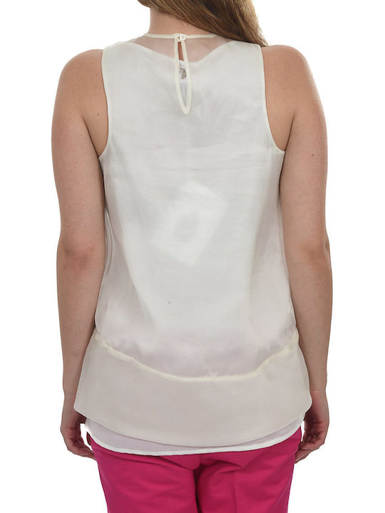 Dondup Sleeveless Women's Blouse White