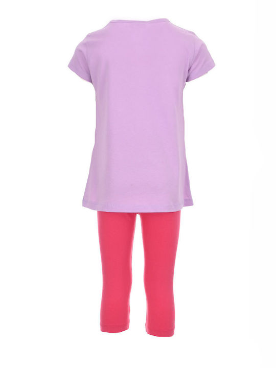 Trax Kids Set with Leggings Summer 2pcs Lilac