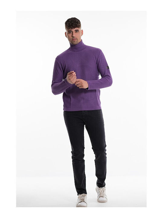 Bellissimo Men's Long Sleeve Sweater Purple