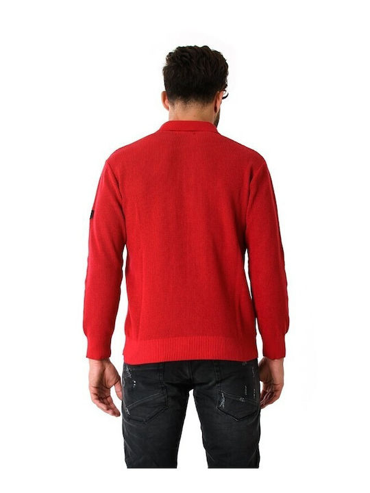 Bellissimo Men's Long Sleeve Sweater Red